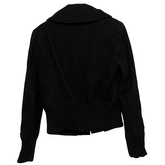 Apt 9 Wool Jacket Womens S Black Dark Academia Military Citycore Dollcore Classy - Picture 3 of 6